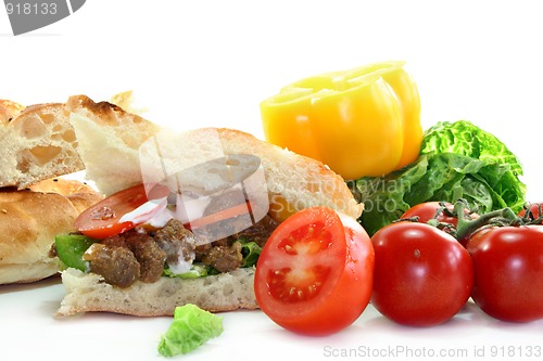 Image of stuffed pita bread