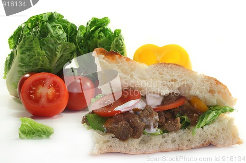 Image of stuffed pita bread