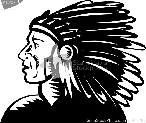 Image of native american indian chief
