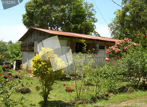 Image of typical house corn island nicaragua central america