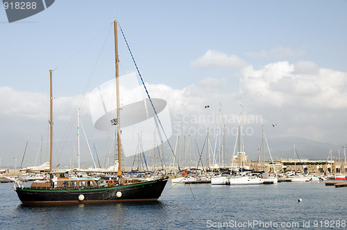 Image of boats harbor ajaccio corsica france