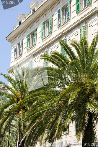 Image of typical architecture ajaccio corsica island france