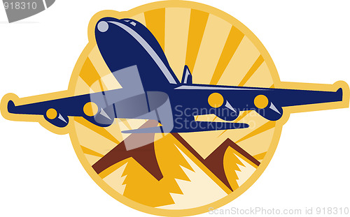 Image of propeller airplane flying
