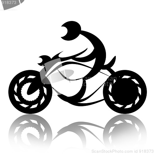 Image of Motorcyclist on Bike