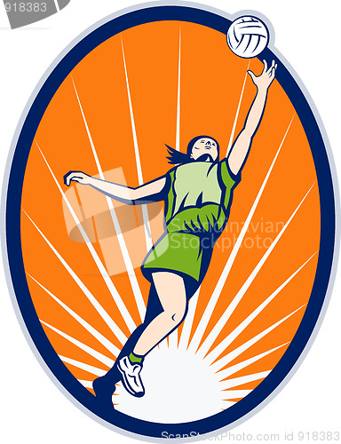 Image of netball player rebounding