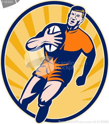 Image of Rugby player running