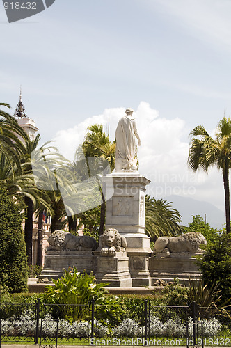 Image of statue napoleon ajaccio corsica france