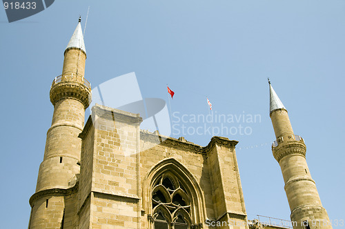 Image of cathedral mosque and minarets lefkosia cyprus
