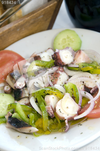 Image of marinated octopus salad greece
