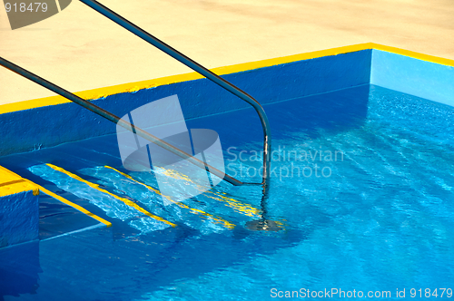 Image of Steps into a swimming pool - detail