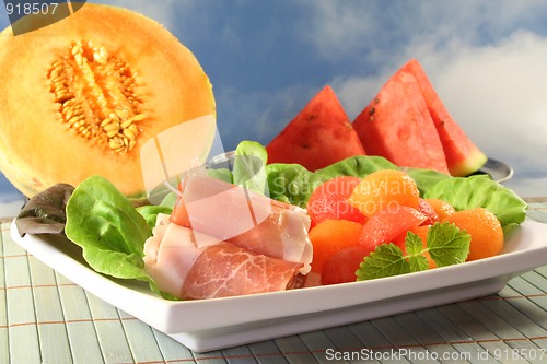 Image of Ham with melon