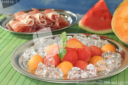 Image of Melon with ham