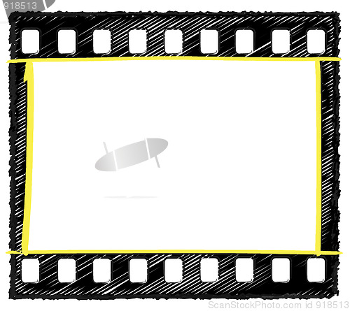 Image of 35mm frame sketch outline selection