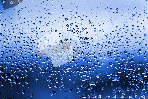 Image of Blue Water Droplets Condensation
