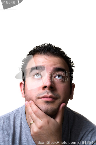 Image of Young Man Thinking 