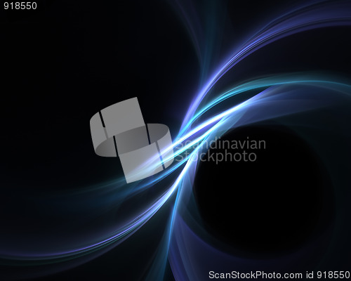 Image of Blue Fractal Plasma Background