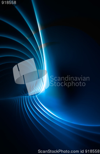 Image of Blue Fractal Plasma Background