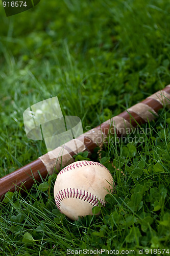 Image of Baseball Bat and Ball