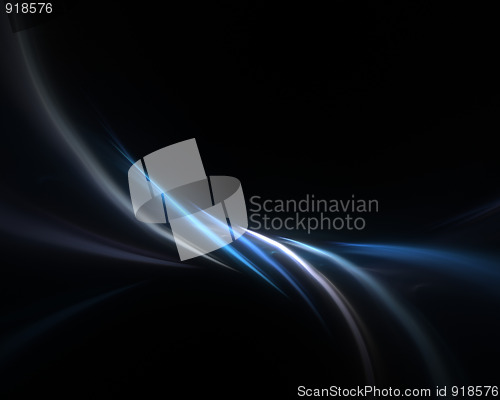 Image of Blue Fractal Plasma Background
