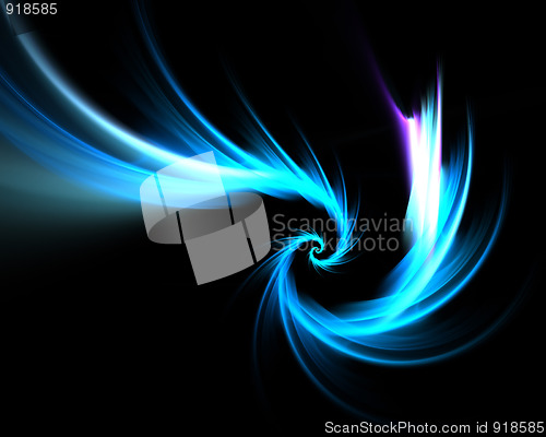 Image of Blue Fractal Plasma Vortex