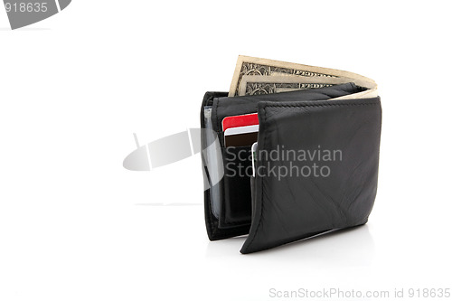 Image of Black Leather Wallet