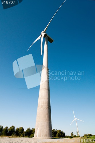 Image of Windmill and blue sky