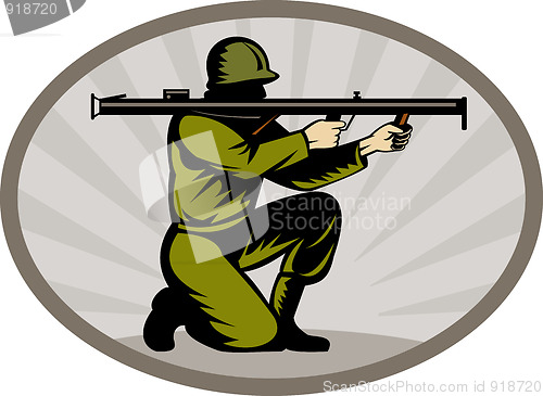 Image of soldier aiming a bazooka