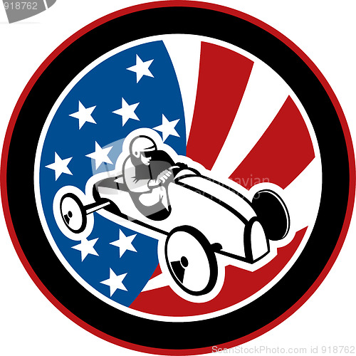 Image of american Soap box derby car 