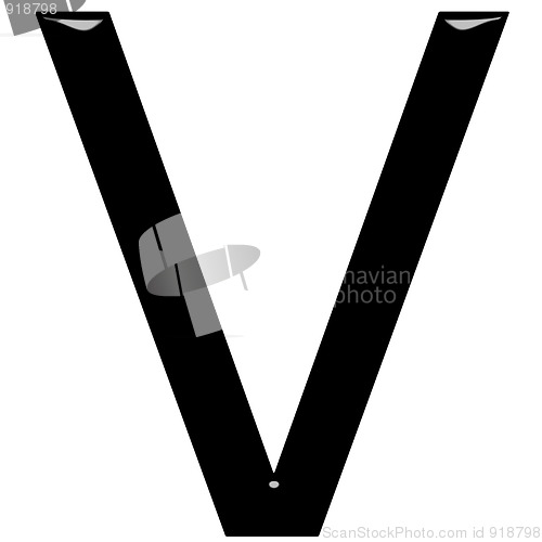 Image of 3D Letter V