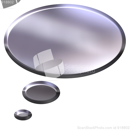 Image of 3D Silver Thought Bubble