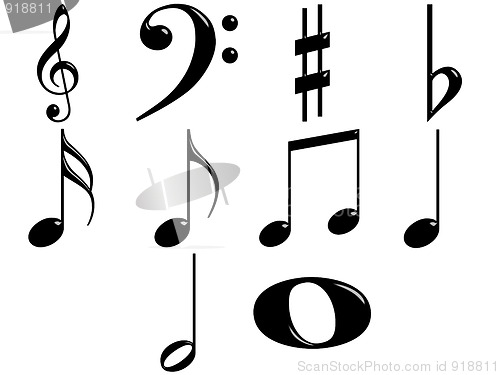 Image of 3D Music Notes