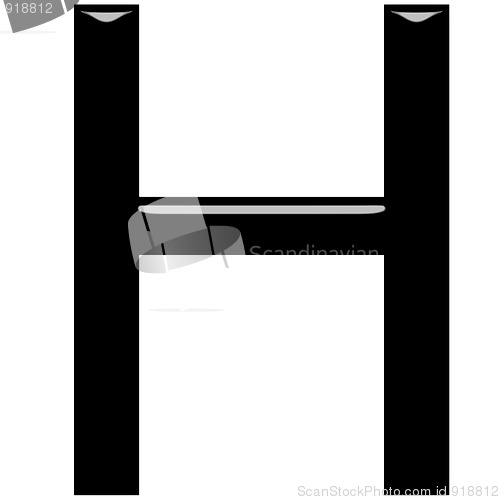 Image of 3D Letter H