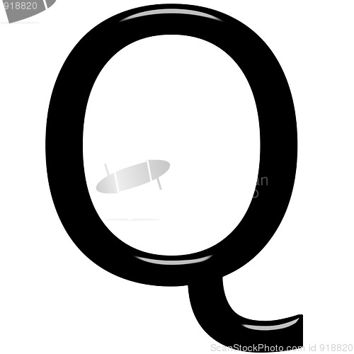 Image of 3D Letter Q