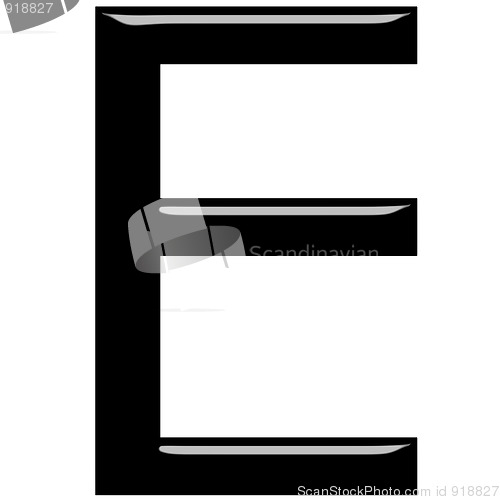 Image of 3D Letter E