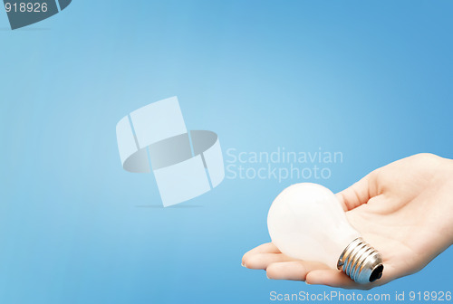 Image of Background with lit lightbulb