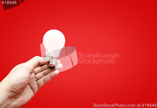 Image of Background with lit lightbulb