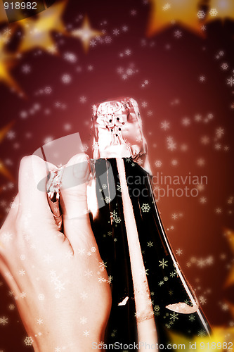 Image of Opening champagne bottle