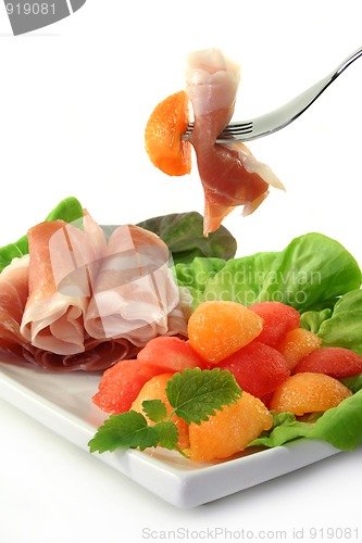 Image of Ham with melon