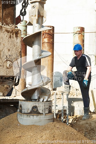 Image of piling construction works