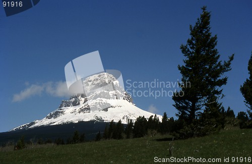 Image of mountain, cloud, tree