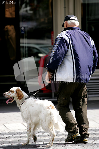 Image of Elderly man and his dog