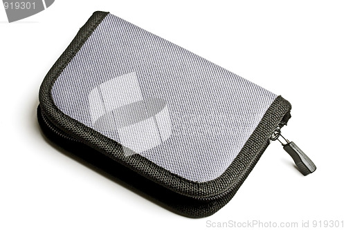 Image of gray purse isolated on white