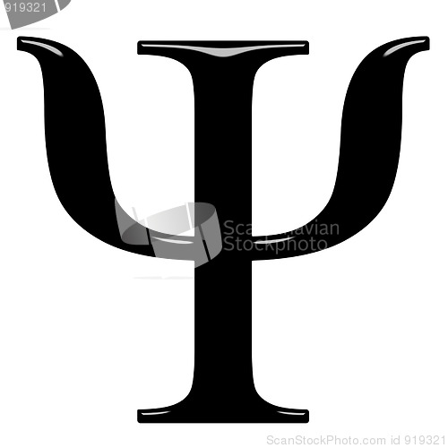 Image of 3D Greek Letter Psi