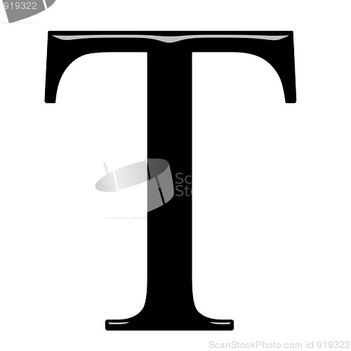 Image of 3D Greek Letter Tau