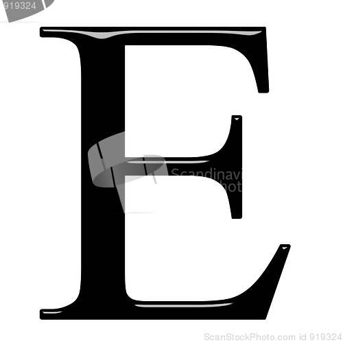 Image of 3D Greek Letter Epsilon