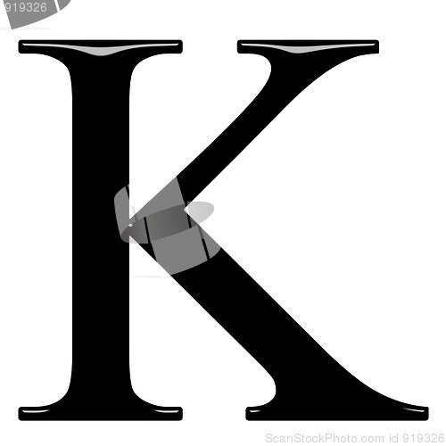 Image of 3D Greek Letter Kappa