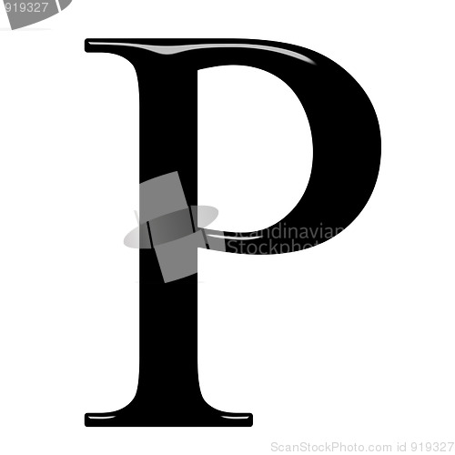 Image of 3D Greek Letter Rho