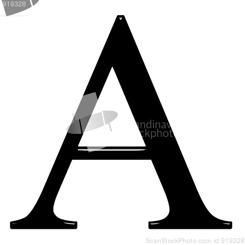 Image of 3D Greek Letter Alpha