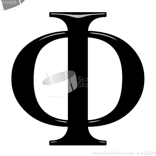 Image of 3D Greek Letter Phi
