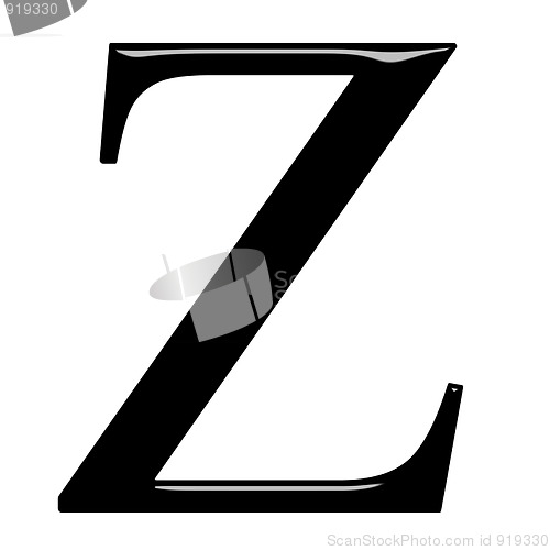 Image of 3D Greek Letter Zeta